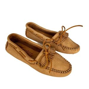 Minnetonka Leather Suede Driving Moccasins Shoes